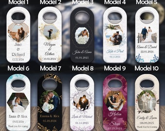 30 Pcs Customizable Wedding Favor For Guests in Bulk, Personalized photo wedding favors, Wedding favors, Photo Bottle opener magnet