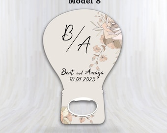Customizable "Save The Date" Gift - Bottle Opener And Magnet, Wedding Thank You Favor, Custom Wedding Gift, Wedding Gift, Save The Date