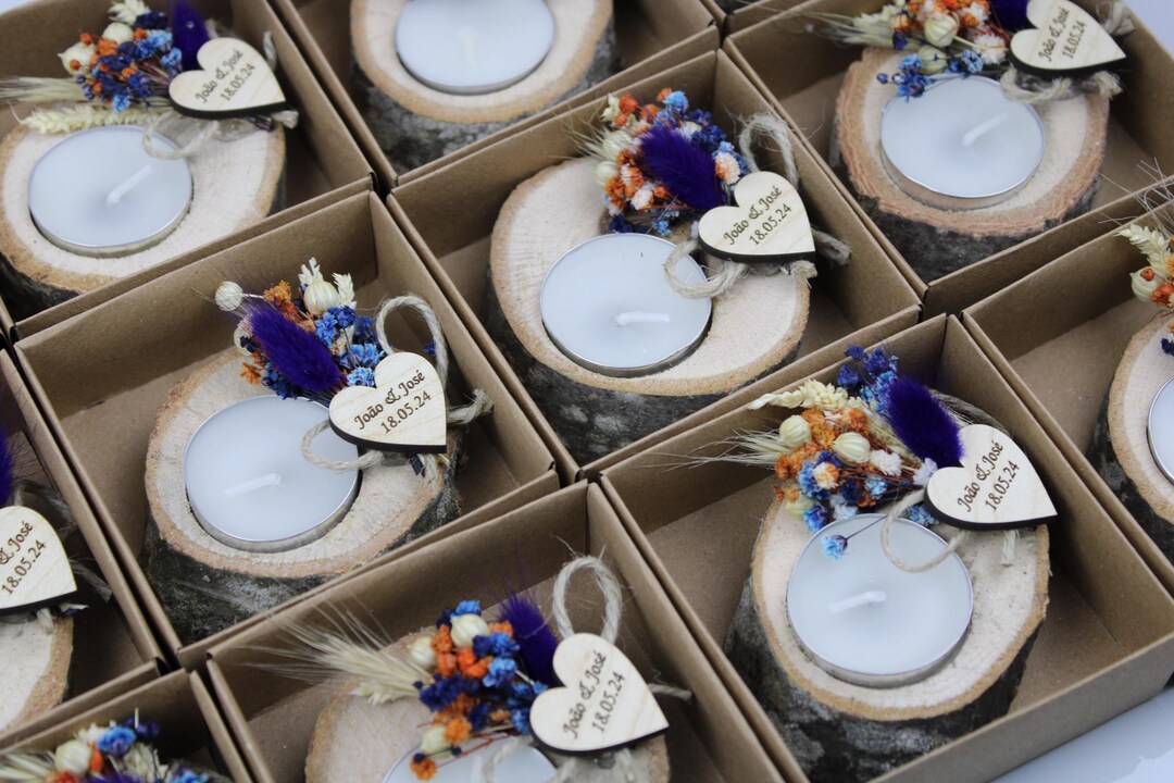 30 Pcs Bulk Wedding Favors for Guests | Rustic Bulk Candle Favors ...