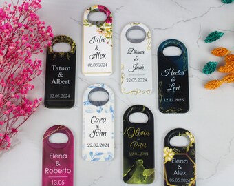 30 Pcs Customizable Wedding Favor For Guests, Personalized Wedding Gift,Magnetic Bottle Opener,Save The Date,Custom Cap Opener,Wedding Gift
