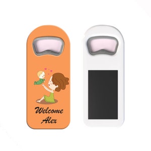 Unique Baby Shower Favor Bottle Opener Magnet, Personalized Bottle Opener Magnet For Baby Shower Favors or 1st Birthday Gifts,Birthday Favor