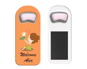 Apribottiglie magnetico unico per bomboniere per baby shower, apribottiglie magnetico personalizzato per bomboniere per baby shower o regali per il 1° compleanno, bomboniera di compleanno