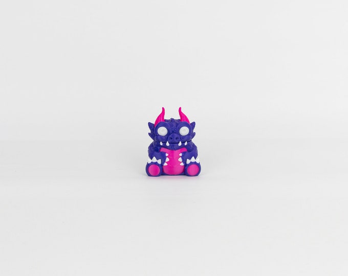 Adorable 3D Printed Dragon case for Airpods with Movable Joints | Fantasy Creature Gift | PLA Filament | Blue White Pink Black Green |