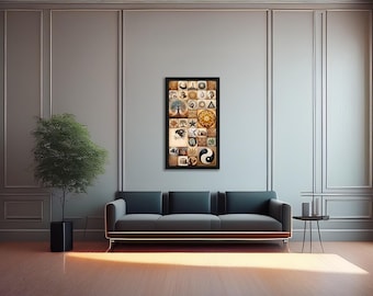 Boho Spiritual Wall Art Set: Sacred Geometry, Tree of Life (Digital Download or Print