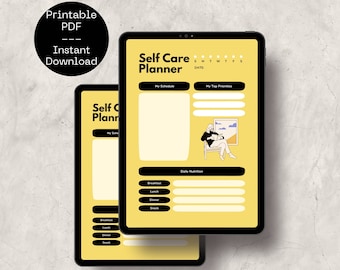 Self Care Planner, Wellness Planner, Self Love Journal, Self-Care Planner Printable, Gratitude Wellness Planner, Self Care Checklist Planner