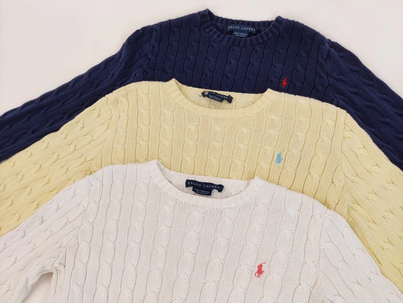 Vintage Ralph Lauren Cable Knit Jumper imagem 5