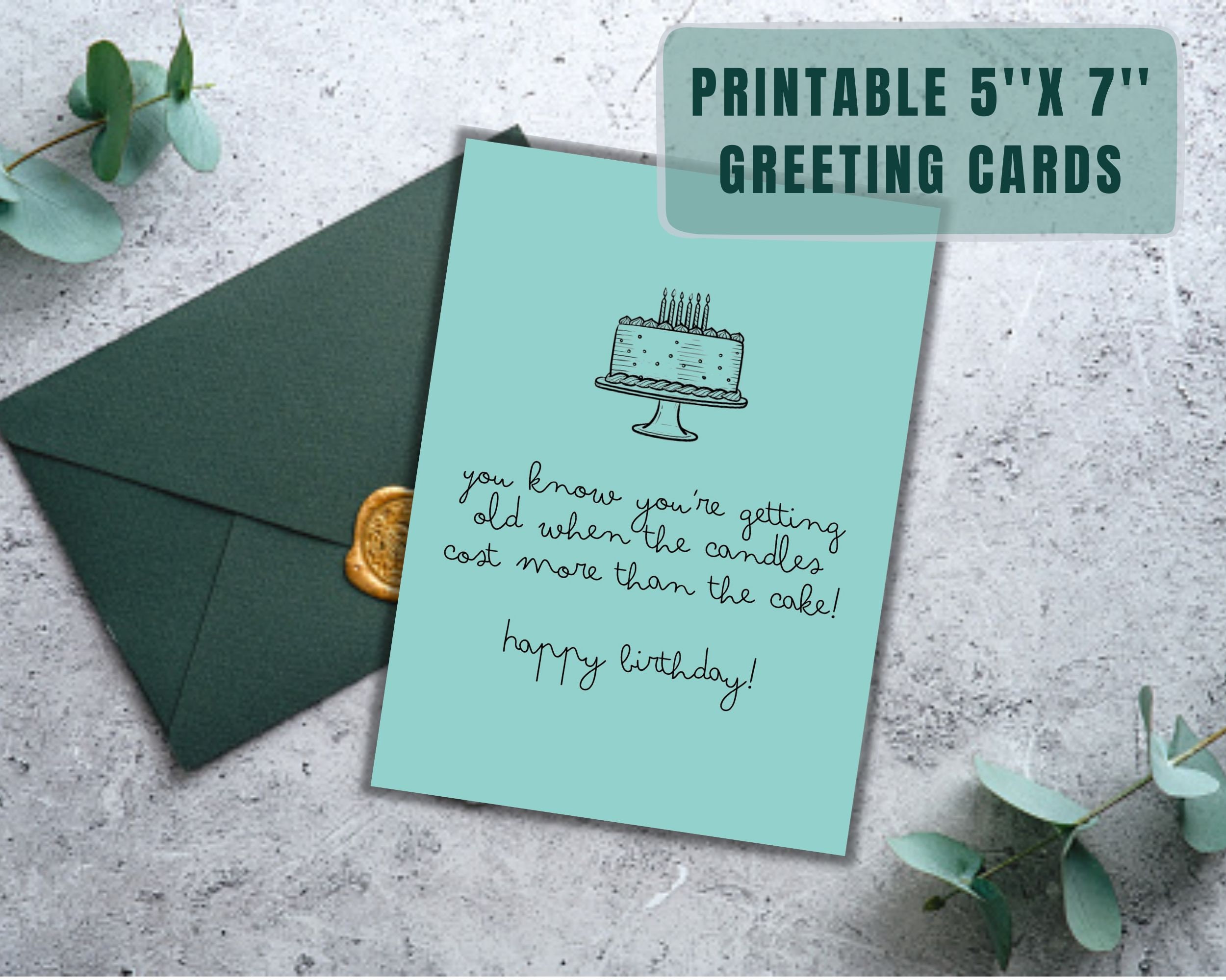 Printable Funny Birthday Card, Printable Birthday Card, Digital