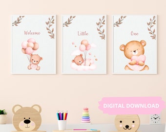 Welcome Little One | Nursery wall art | Digital Download | Baby Printable