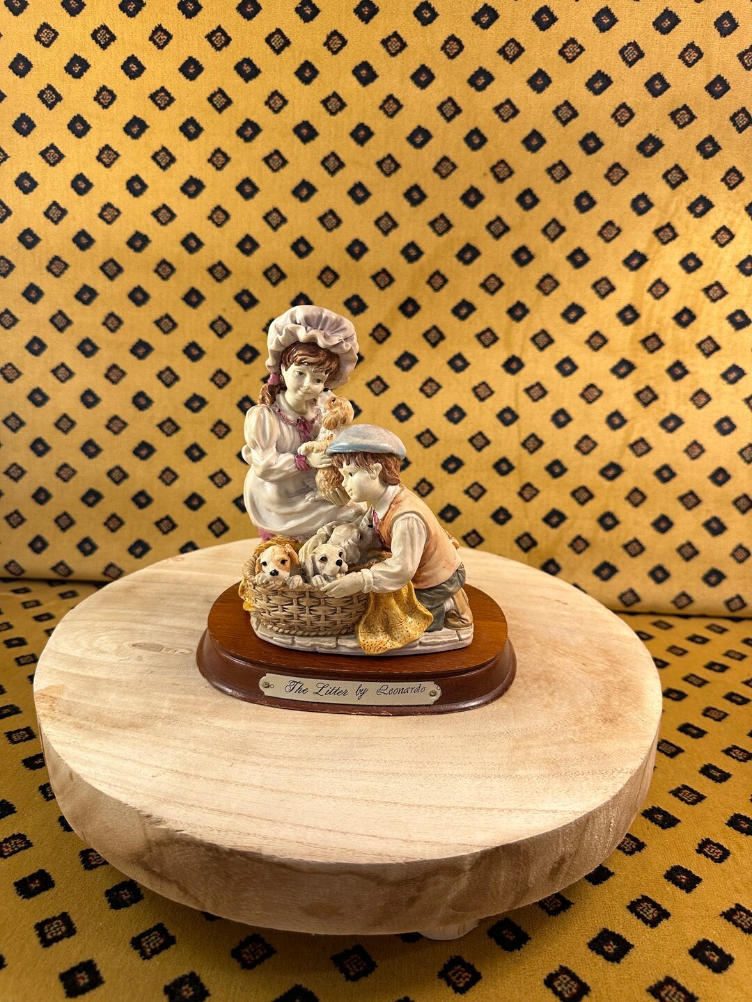 Vintage Leonardo Figurine the Litter by Leonardo Etsy