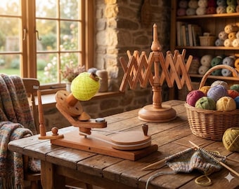Wooden Yarn Winders Combo | Ergonomic Yarn Accessories & Tools