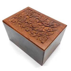 Handmade Wooden Urn for Human Ashes | Antique Wooden urn Vessel | Cremation Urn for Ashes | Handmade Wooden Urn for Pets Ashes.