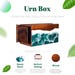 Ocean Waves Resin Rosewood Urn Box: Elegant Memorial Keepsake - Etsy