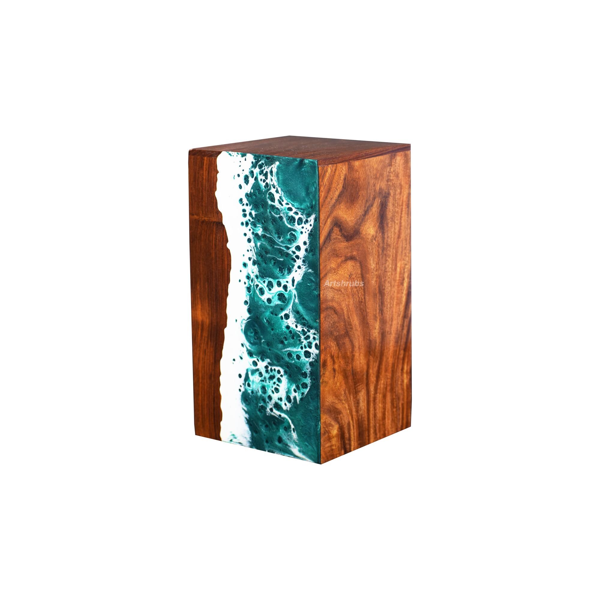 Ocean Waves Resin Rosewood Urn Box: Elegant Memorial Keepsake - Etsy