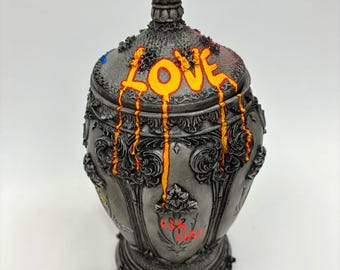 Graffiti Art Design Vase,Pop Art Sculpture,Street Art Statue,Modern Home Decoration,Unique Gift idea