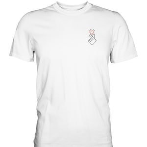 Koreanisches Fingerherz T-Shirt | Koreanisches Finger Liebe Symbol T-Shirt | Finger Heart T-Shirt | K-Pop T-Shirt