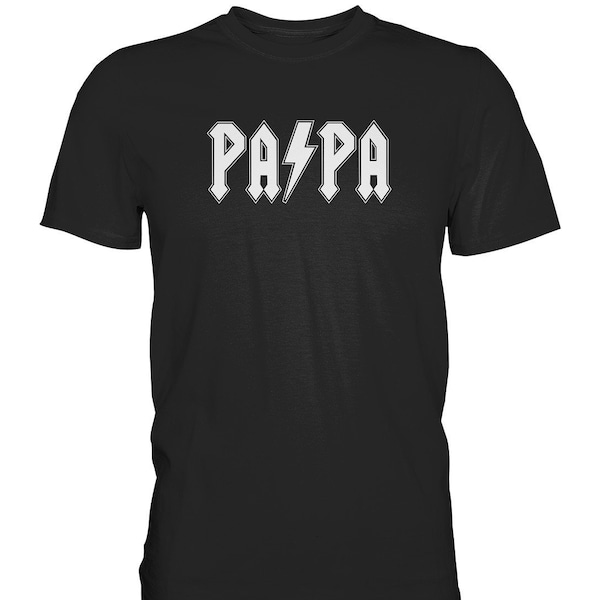 Papa AC/DC T-Shirt | Rocker Papa T-Shirt | Rock Dad | Gift Idea Dad