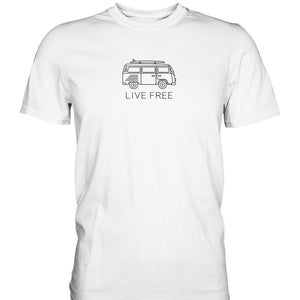 Live Free Camping T Shirt | Van Life T-Shirt | Camping T Shirt | VW Bulli T-Shirt | Road Trip T-Shirt | Happy campers | campervan