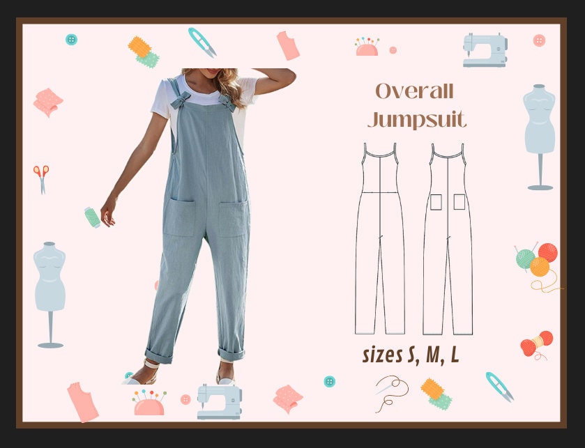 Jumpsuit Sewing Pattern PDF Sewing Pattern for Nicely Women's Jumpsuit ...