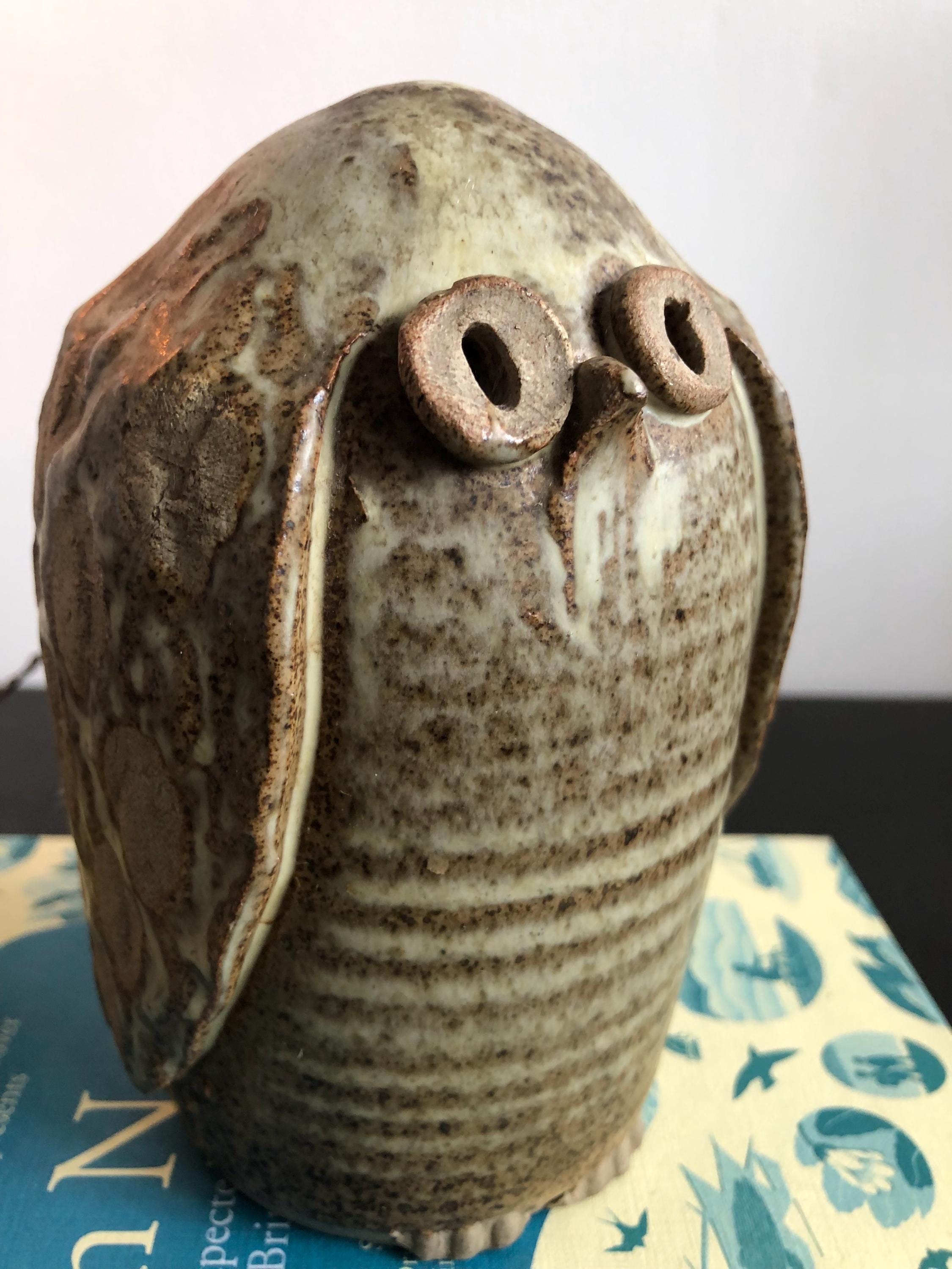 Nantwich pottery stoneware owl money bank.