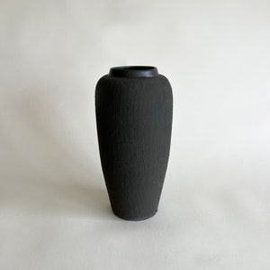 Black vase, Modern contemporary vase, Vases for flowers, handmade ceramic stoneware textured wabi sabi art, home decor- Large, Black