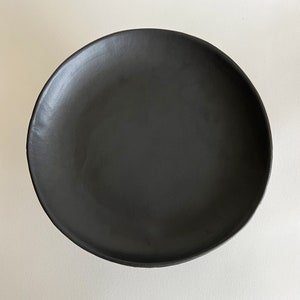 Handmade Textured Organic Ceramic Large Tray Black image 7