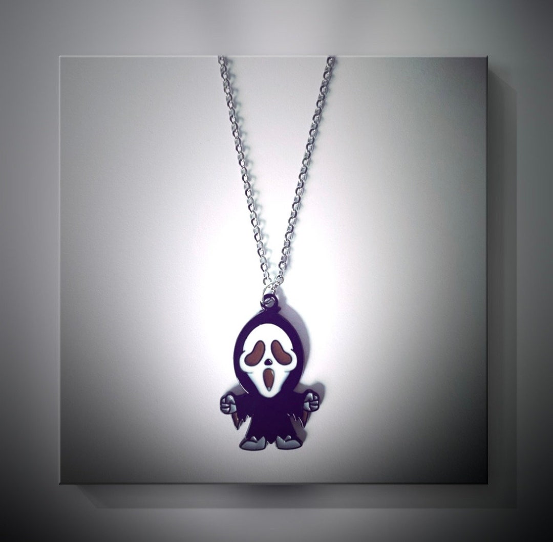 Scream Ghostface Necklace Pendant Gift Womans Jewellery Goth Etsy