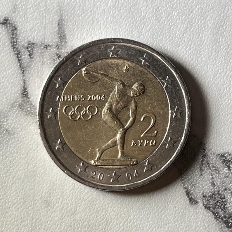 Rare 2 Euro Athens 2004 Coin Etsy