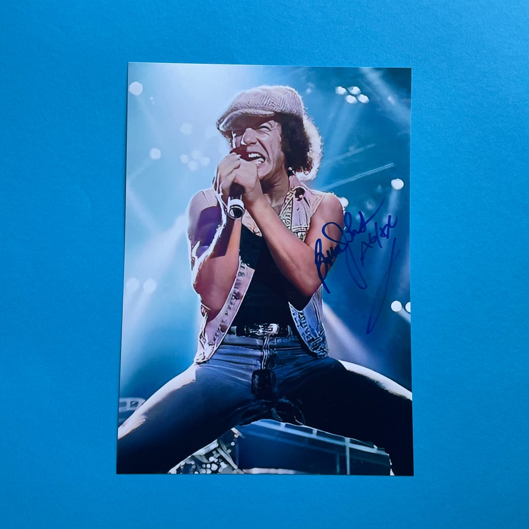 Brian Johnson AC/DC Signed Photo Authentic Autograph With COA - Etsy