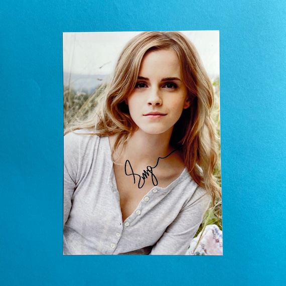 エマ・ワトソンの直筆サイン入り写真、COA付き - Etsy 日本