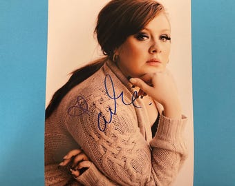 アデル - 直筆サイン入り写真、COA付き - Etsy 日本