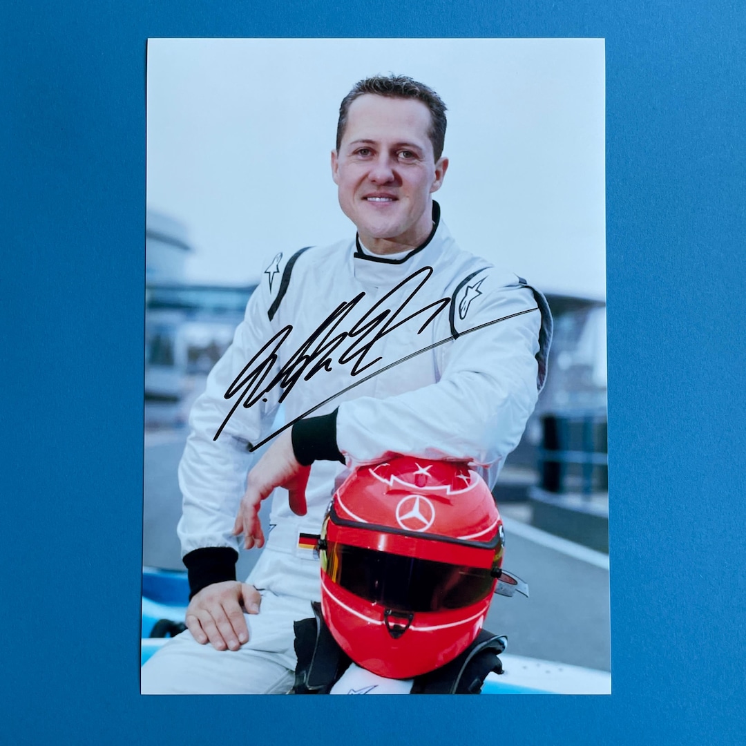 Michael Schumacher Signed Photo Authentic Autograph With COA - Etsy