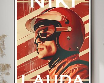 NIKI LAUDA - Fine Art Collectible Print Poster Limited 1 of 1000 A1