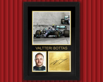 VALTTERI BOTTAS / F1 Mercedes-AMG Petronas Display Case w Reproduced Autograph Signature Framed Unique Gift