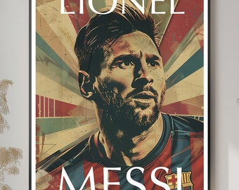 LIONEL MESSI - Fine Art Collectible Print Poster Limited 1 of 1000 A1