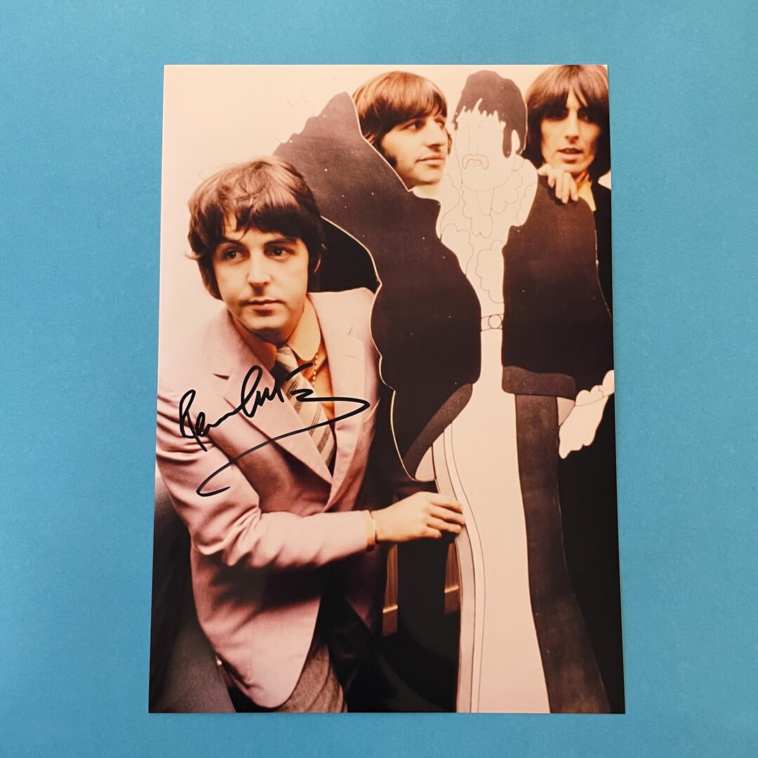 The Beatles Signed Photo Print – A4 Reproduction Poster, Unframed, UK Made