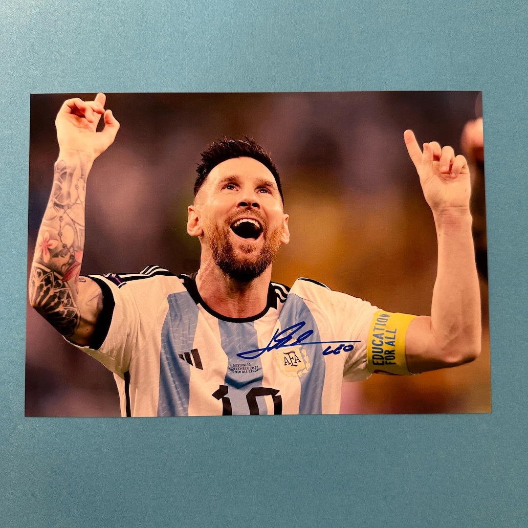 Lionel Messi Signed Photo Authentic Autograph With COA - Etsy