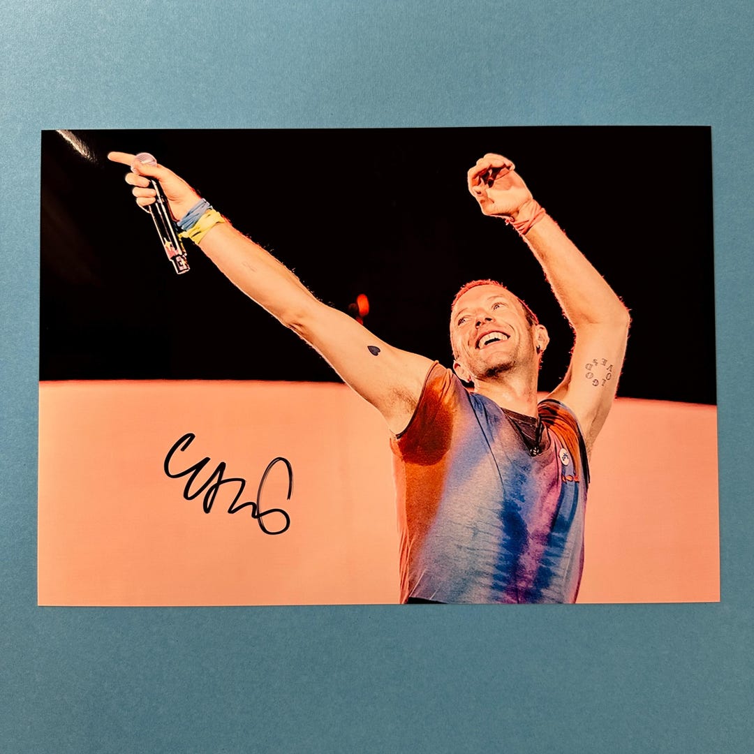 Chris Martin - Coldplay Signed Photo Authentic Autograph With COA - Etsy