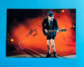 Angus Young AC/DC signed photo authentic autograph with COA