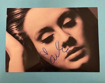 アデル - 直筆サイン入り写真、COA付き - Etsy 日本