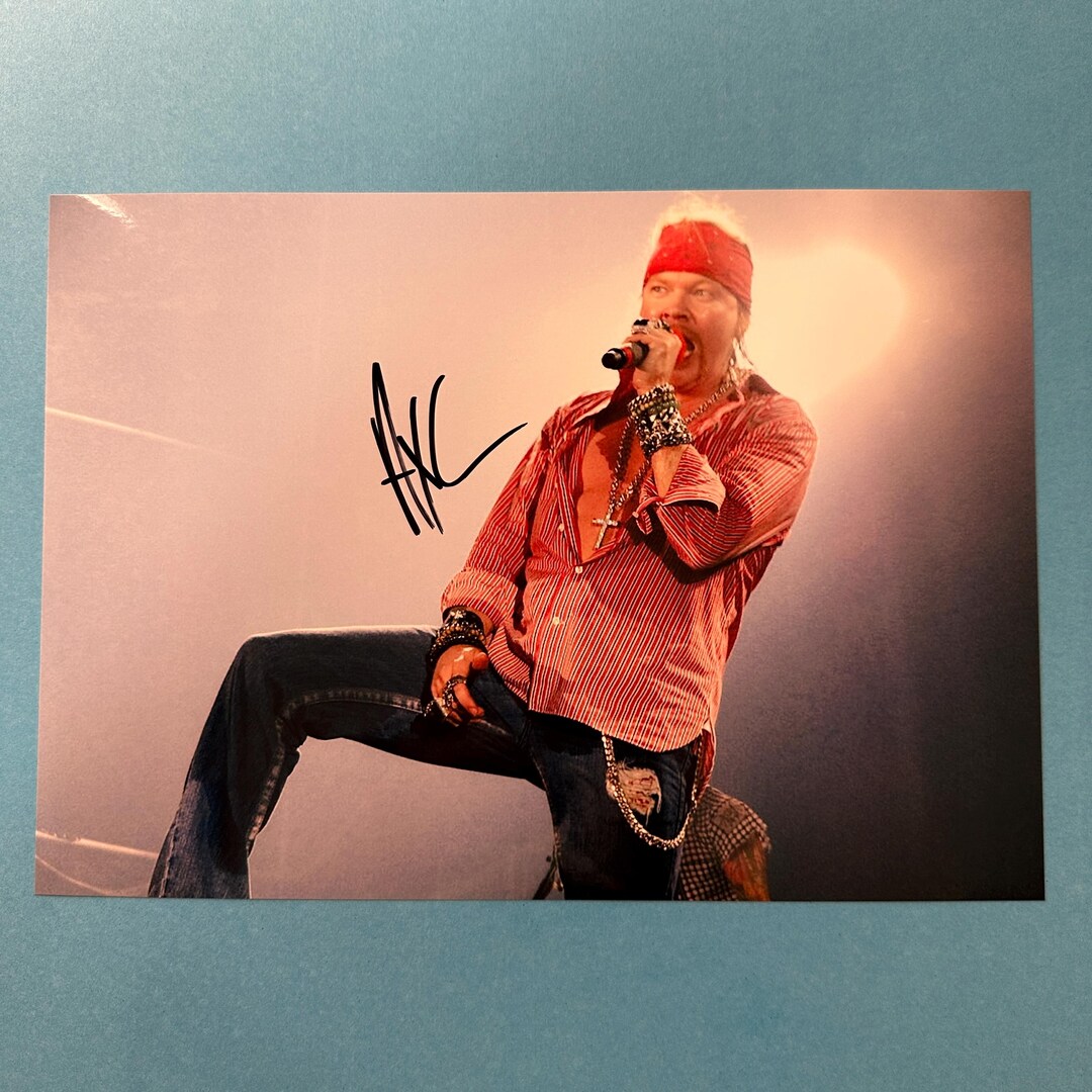 Axl Rose Guns'n'roses Signed Photo Authentic Autograph With COA - Etsy