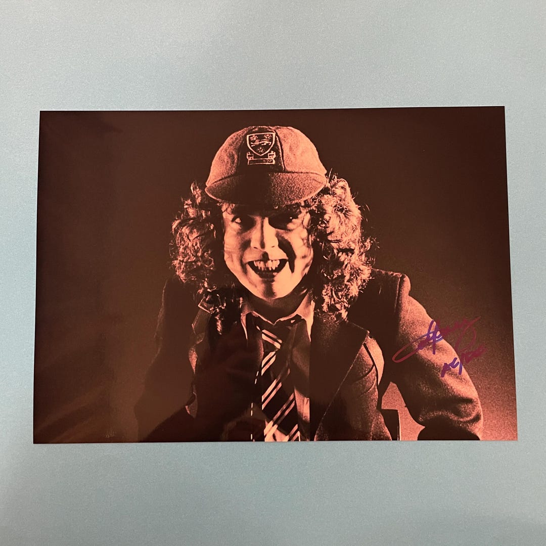Angus Young - AC/DC Signed Photo Authentic Autograph With COA - Etsy