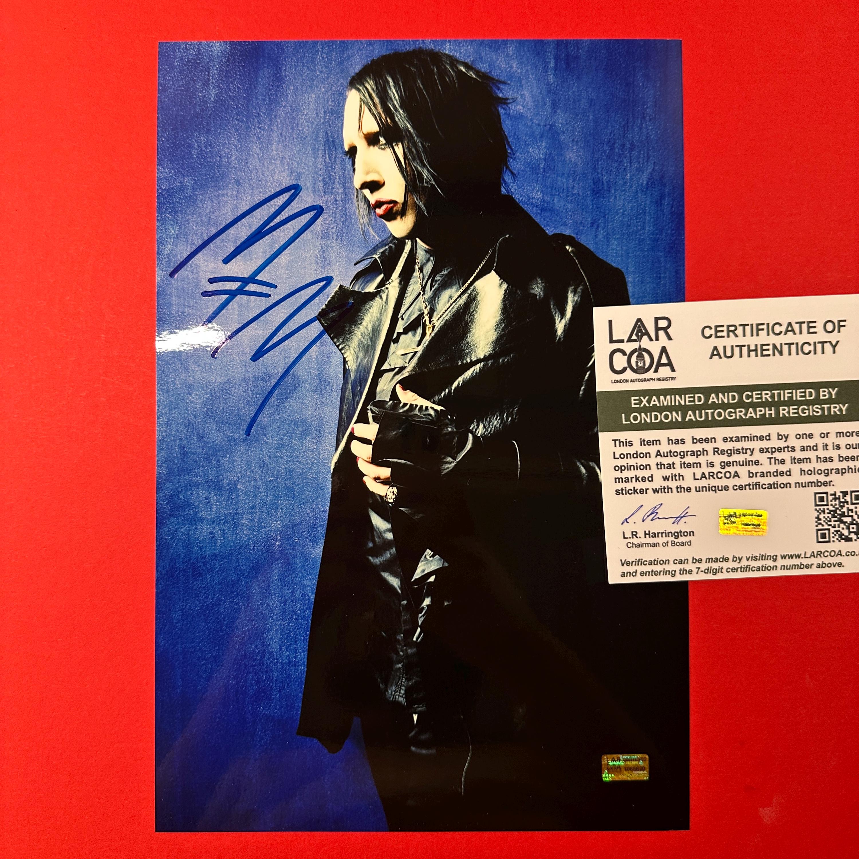Signed Marilyn Manson - Etsy