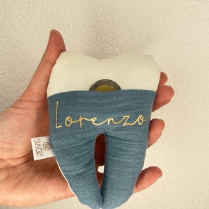 Personalized baby tooth cushion