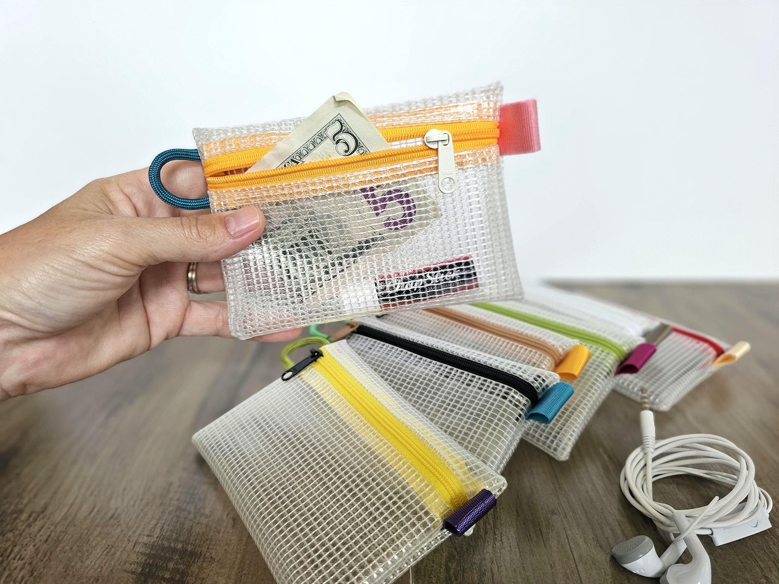 Image of Tiny Clear Zipper Pouch - RiverbendExpressions