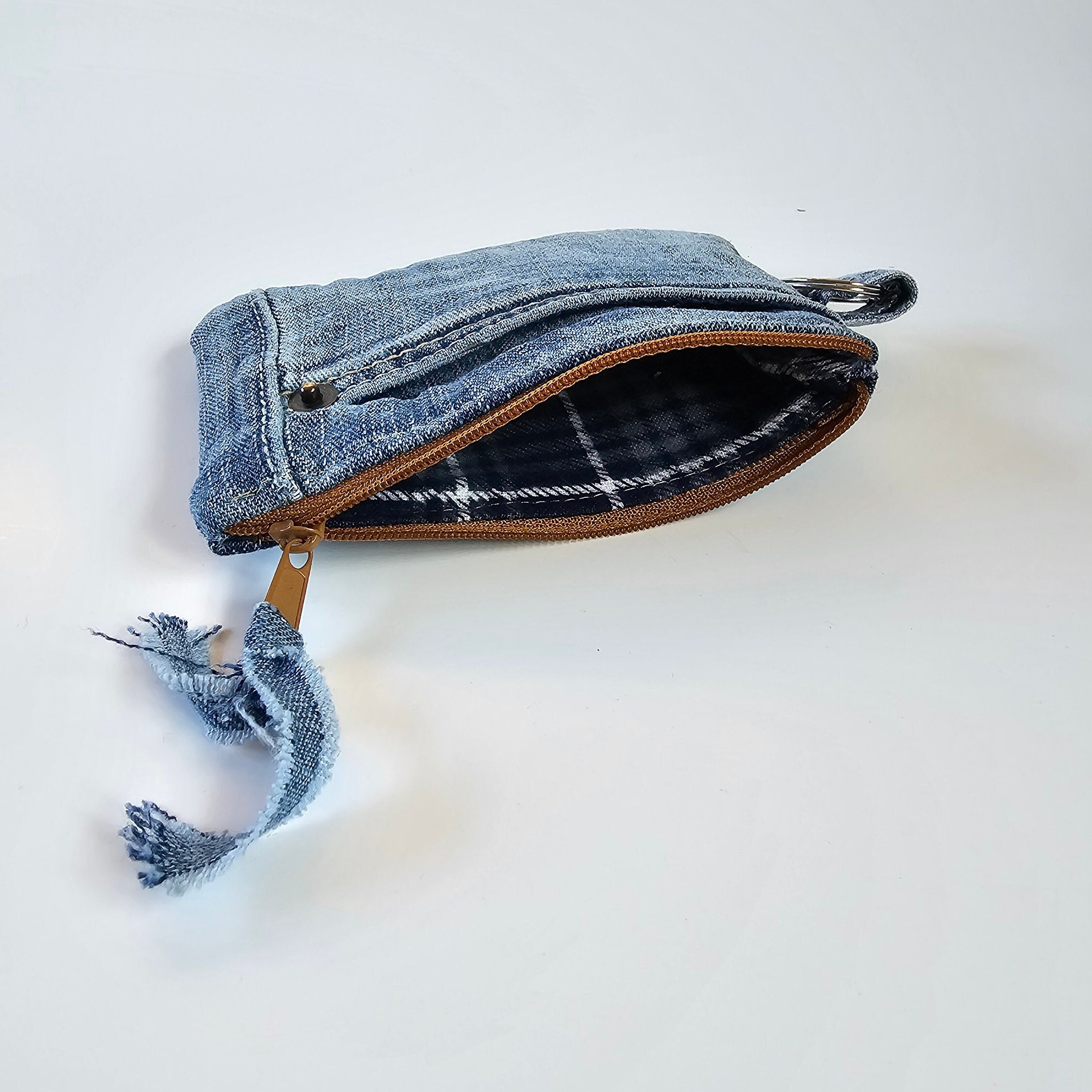 Small Change Purse Hemp Coin Purse 3-Pack Handmade Boho Zipper