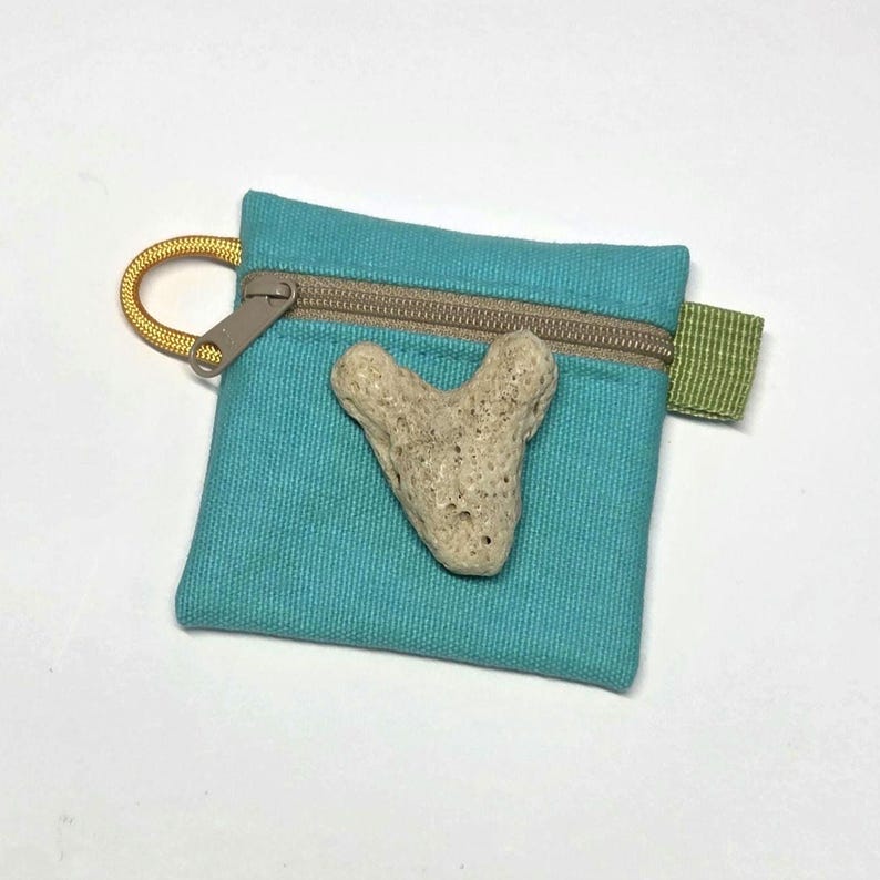 SMALL tiny/micro canvas zipper pouch / earbud organizer case / travel gear / bag accessory / coin purse / hipster pouch Blue / Khaki