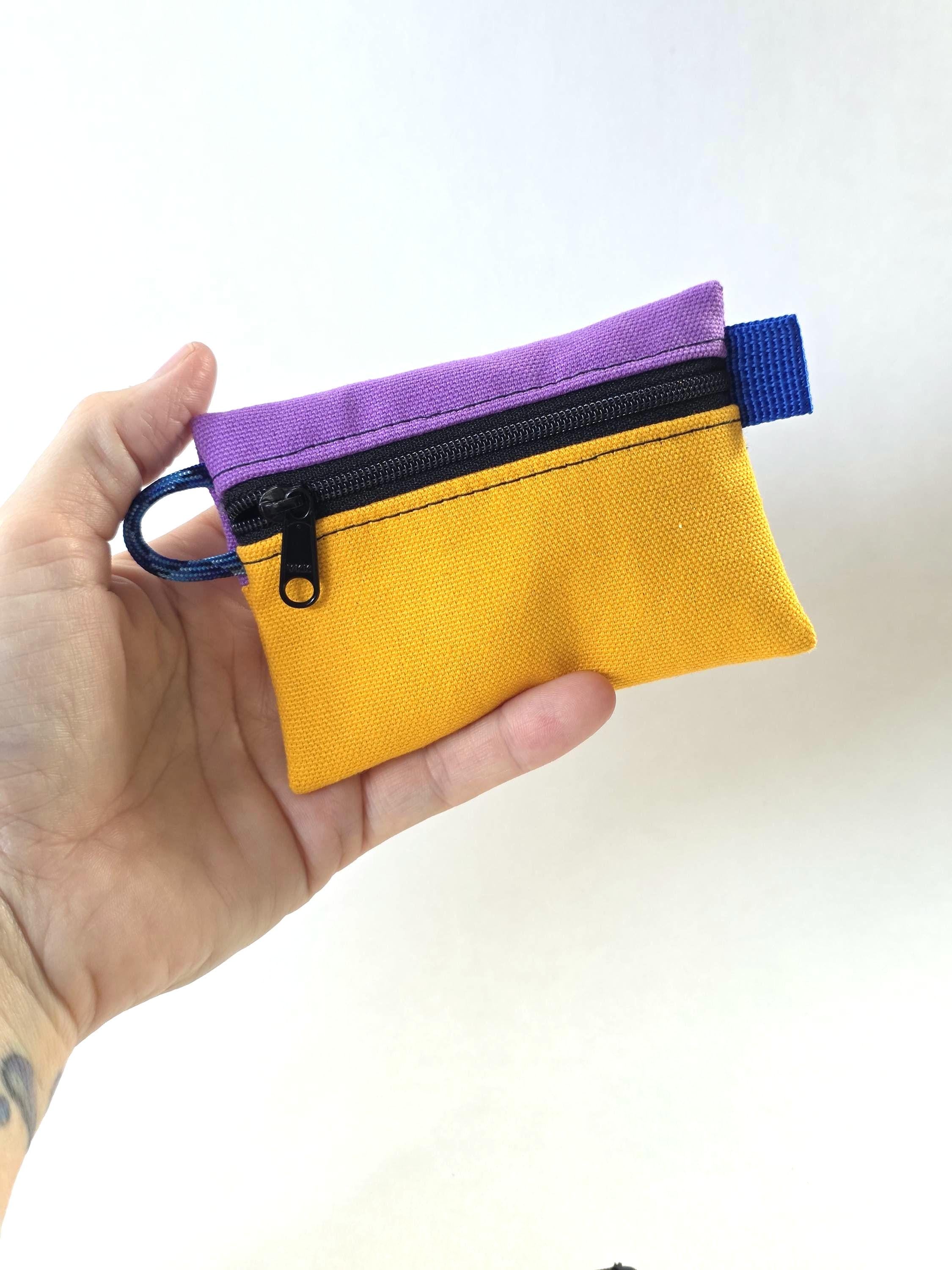 Colorful Handmade Canvas Zipper Pouch, Minimalist Wallet and Card