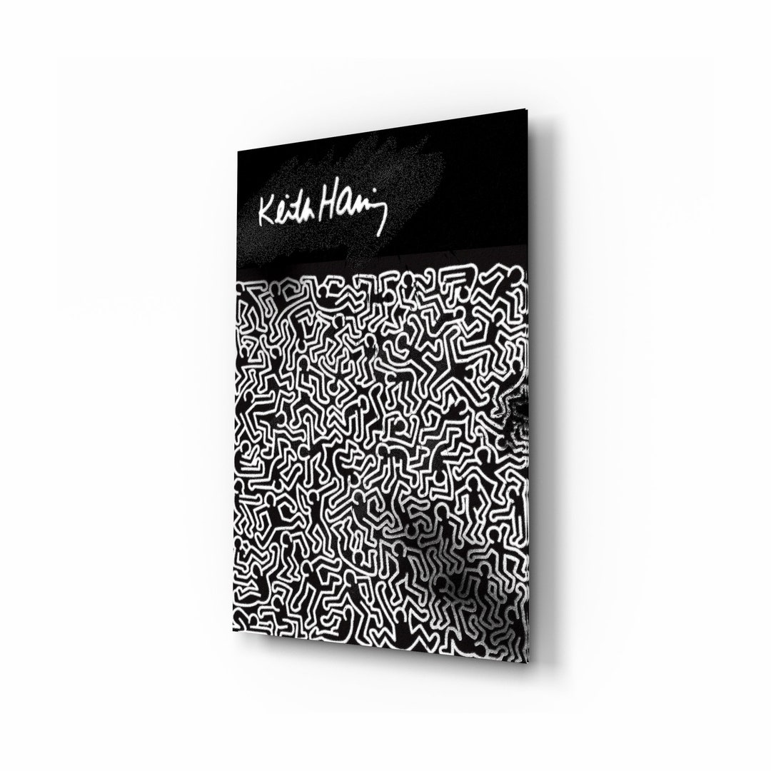 Style of Kate Haring Designer's Collection Glass Wall Art Etsy