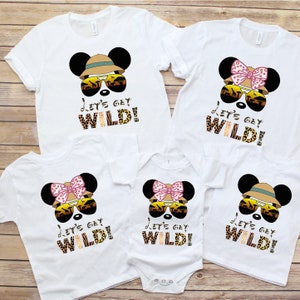 Animal Kingdom Let's Get Wild Family Shirts, Disney Safari Group Shirts, Disney Let's Get Wild Animal Kingdom Family Shirts,Mickey Tee,ALC45