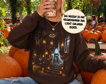 Haunted Mansion Sweatshirt, Gothic Halloween Hoodie, Ghost Halloween Sweater, Haunted House Pullover, Spooky Season Gift, LC984